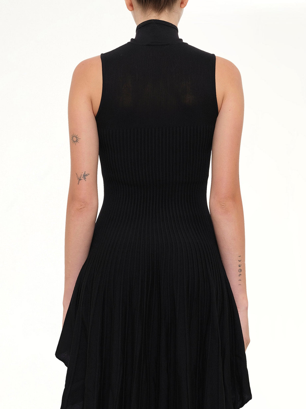 3D Sculpting Knit Triangle Dress in Black