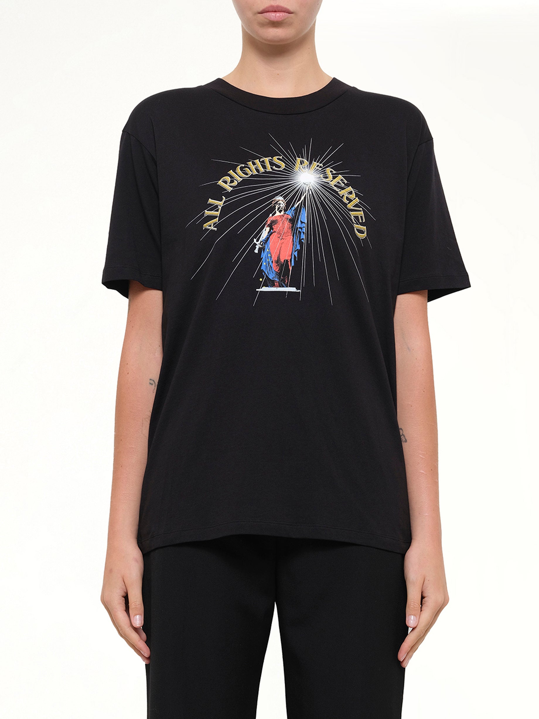All Rights Reserv T-Shirt in Black