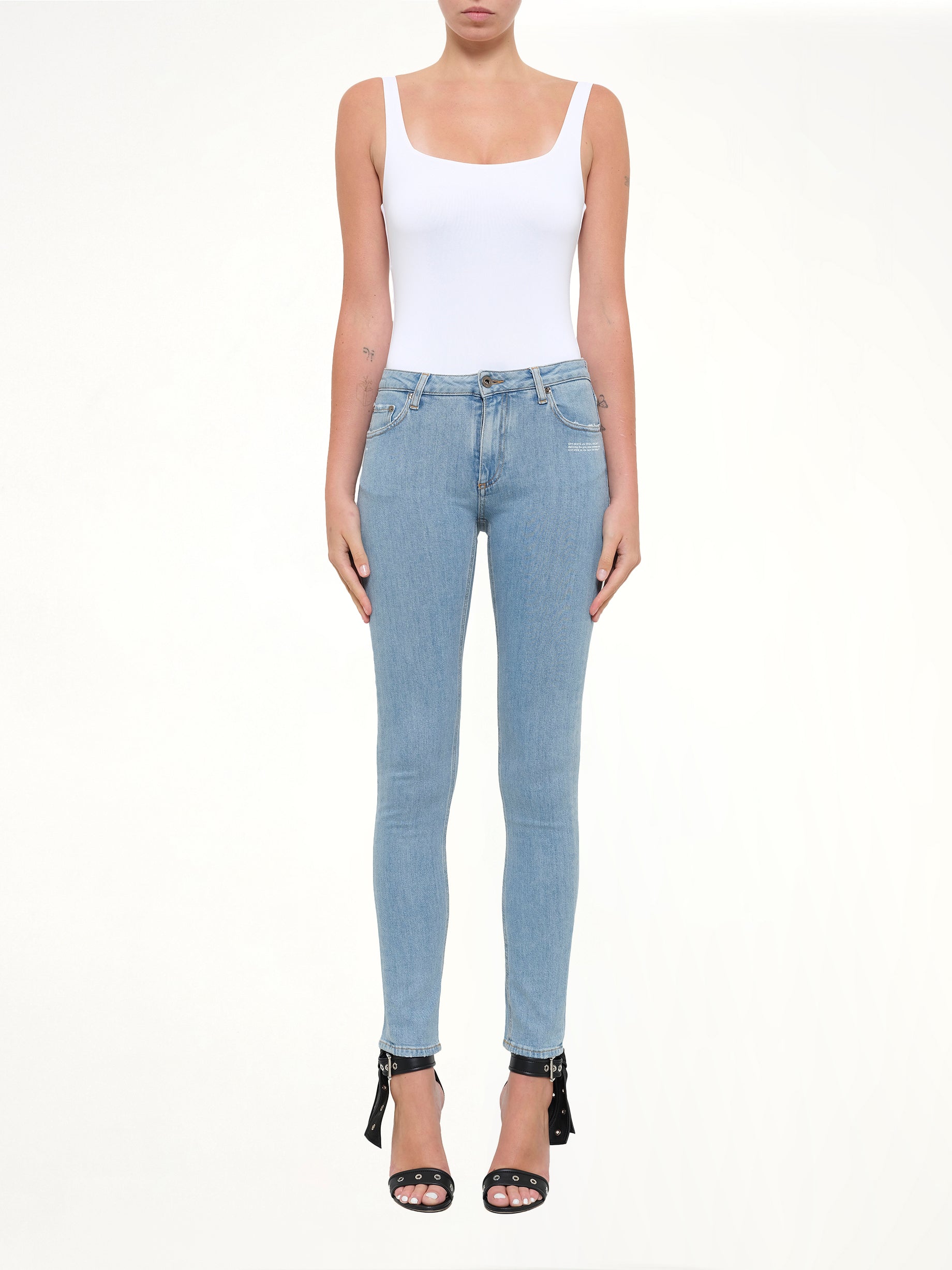 Blue Skinny 5 Pocket Jeans in Blue
