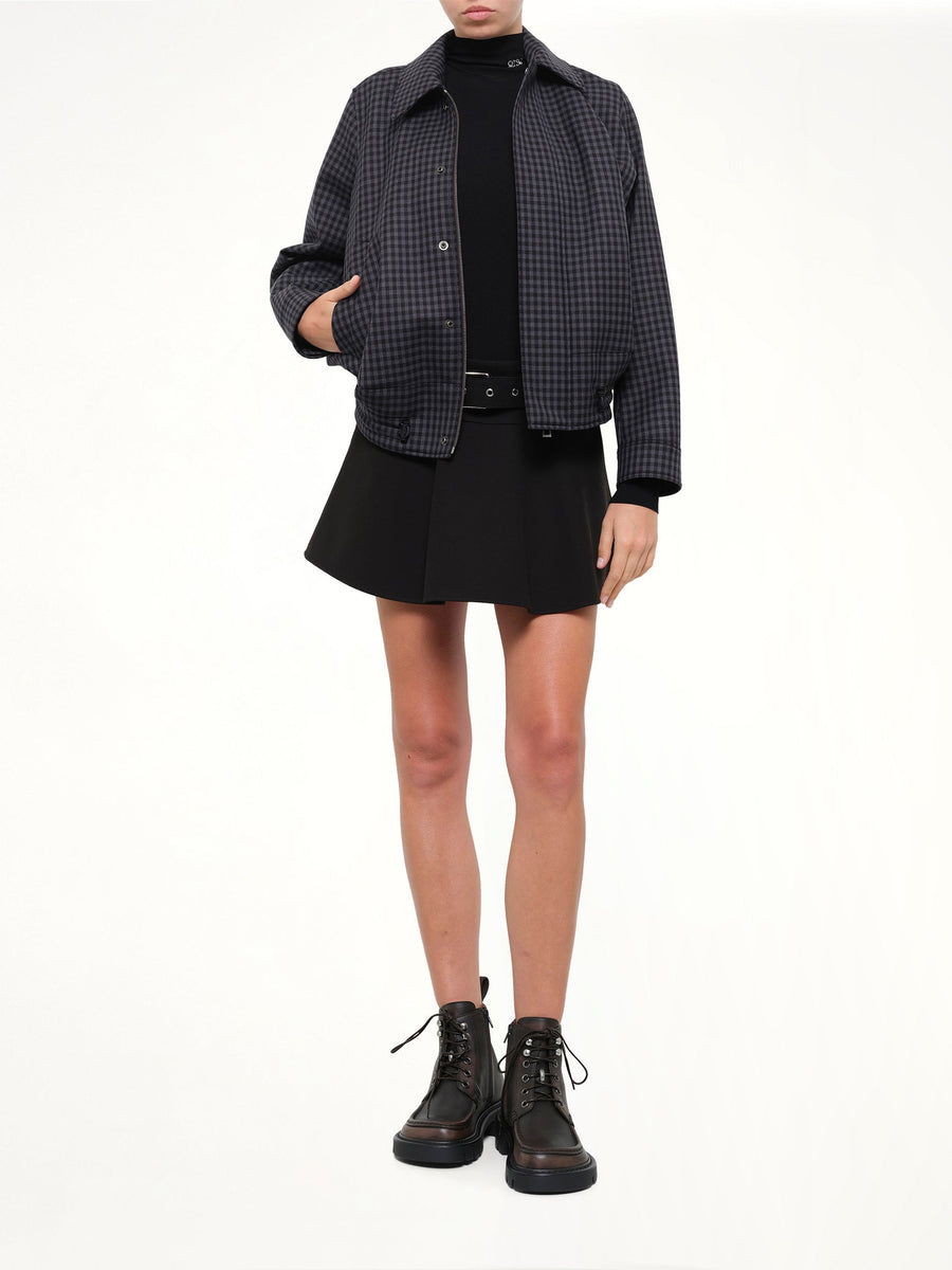 Belted Mini Skirt in Black
