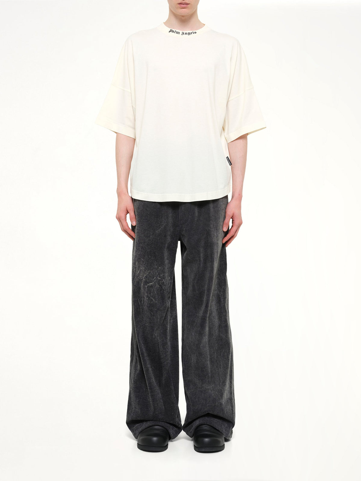 Classic Logo Over T-Shirt in Off White/Black