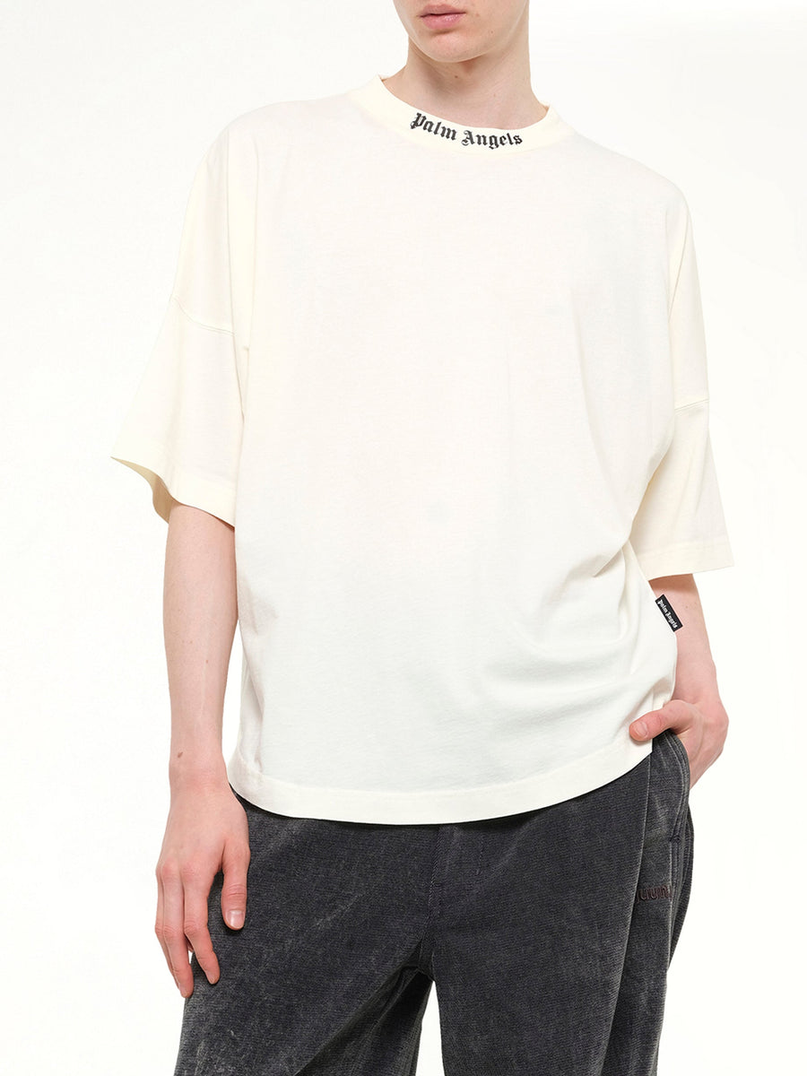 Classic Logo Over T-Shirt in Off White/Black