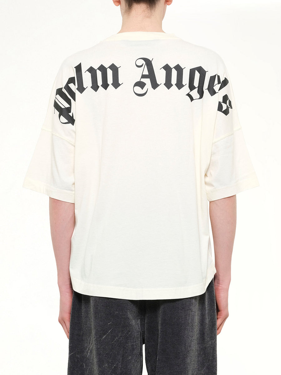 Classic Logo Over T-Shirt in Off White/Black