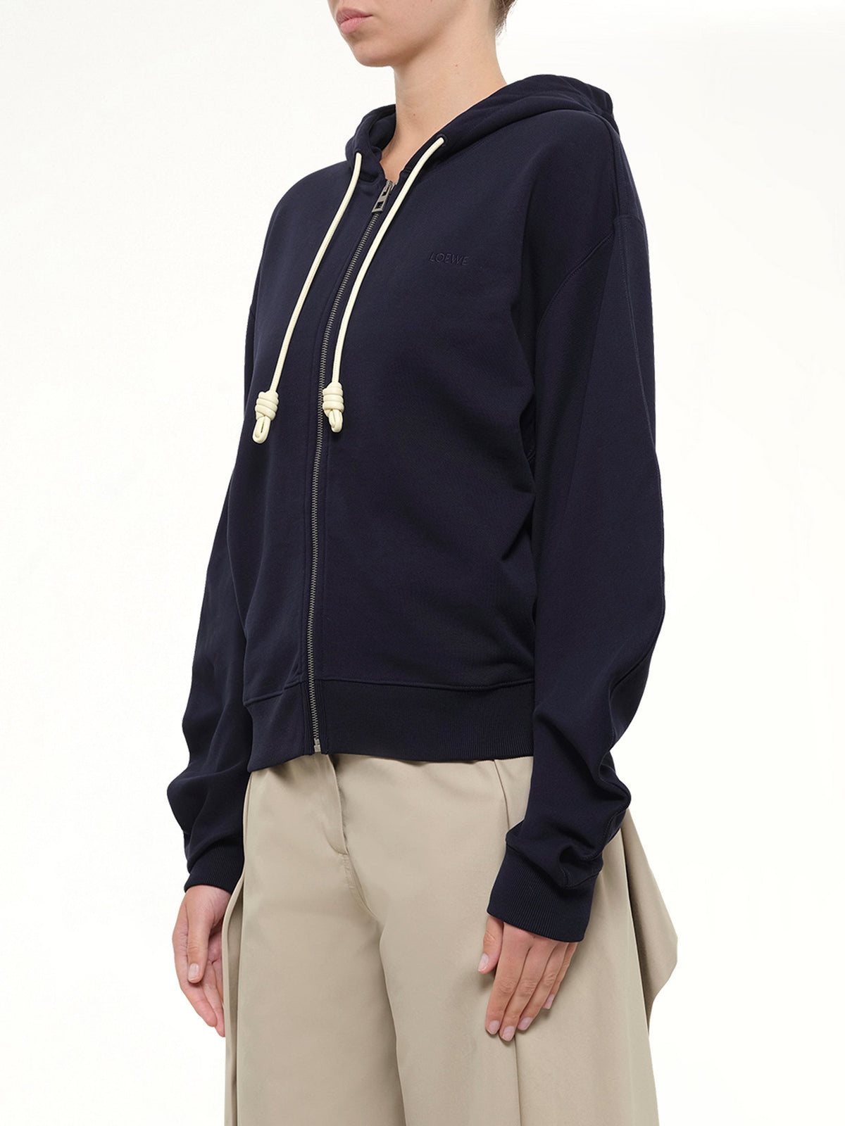 Flamenco Hoodie in Navy Blue/Yellow