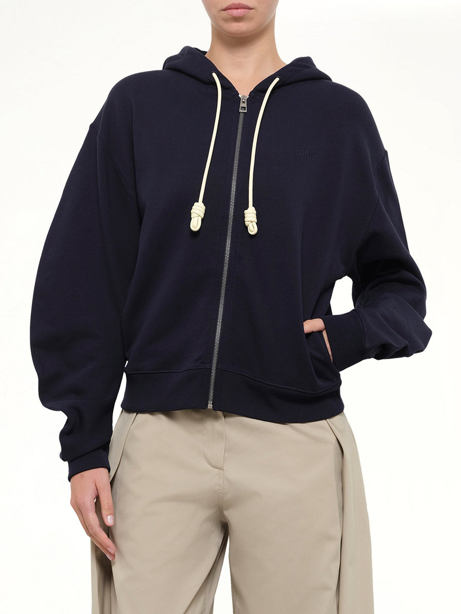 Flamenco Hoodie in Navy Blue/Yellow