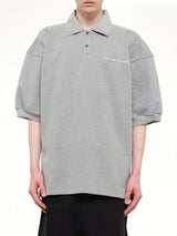 Football Polo in Heather Grey