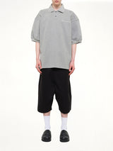 Football Polo in Heather Grey