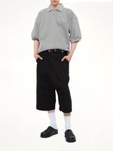 Football Polo in Heather Grey