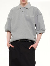 Football Polo in Heather Grey