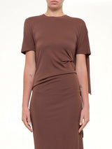 Jersey Dress in Dark Brown