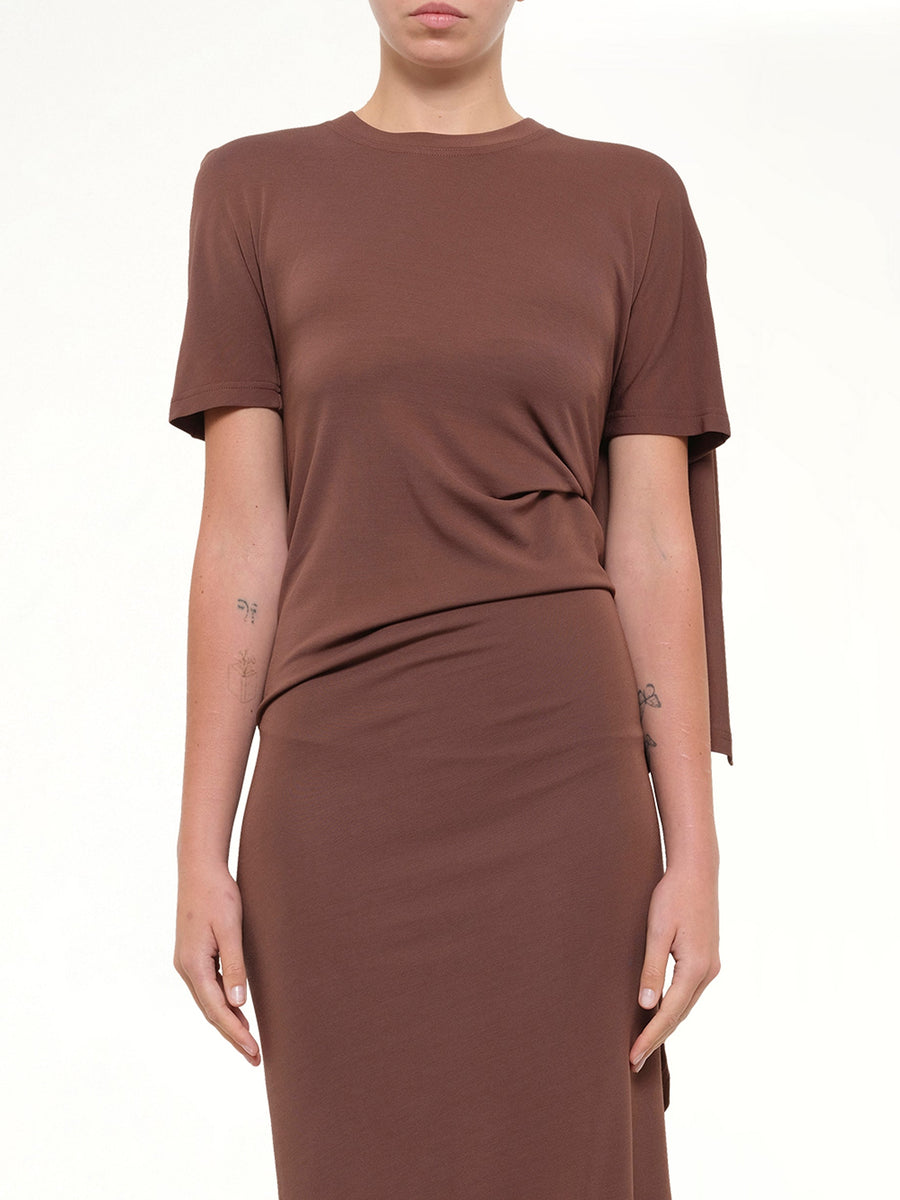 Jersey Dress in Dark Brown