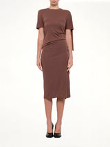 Jersey Dress in Dark Brown