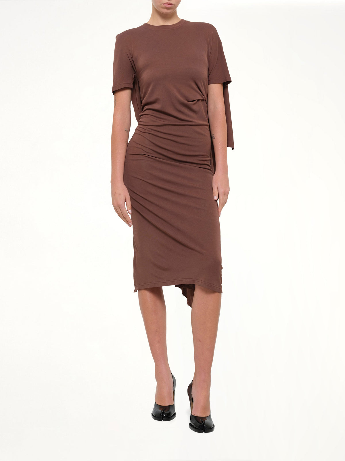 Jersey Dress in Dark Brown