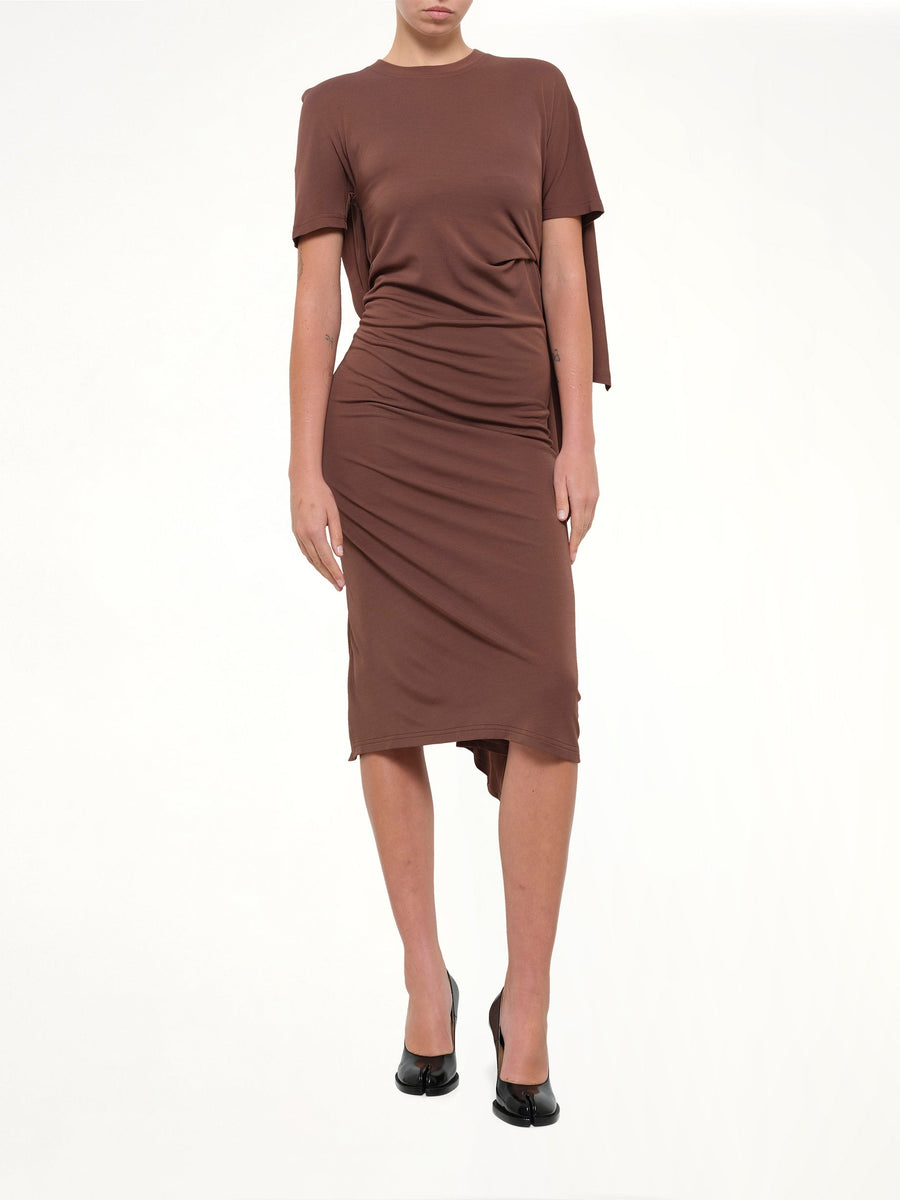 Jersey Dress in Dark Brown