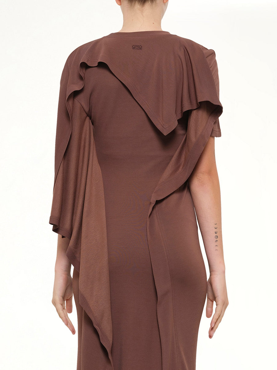 Jersey Dress in Dark Brown
