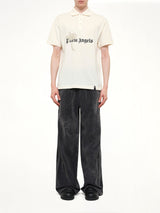 Palm Drift Polo S/S in Off White/Black