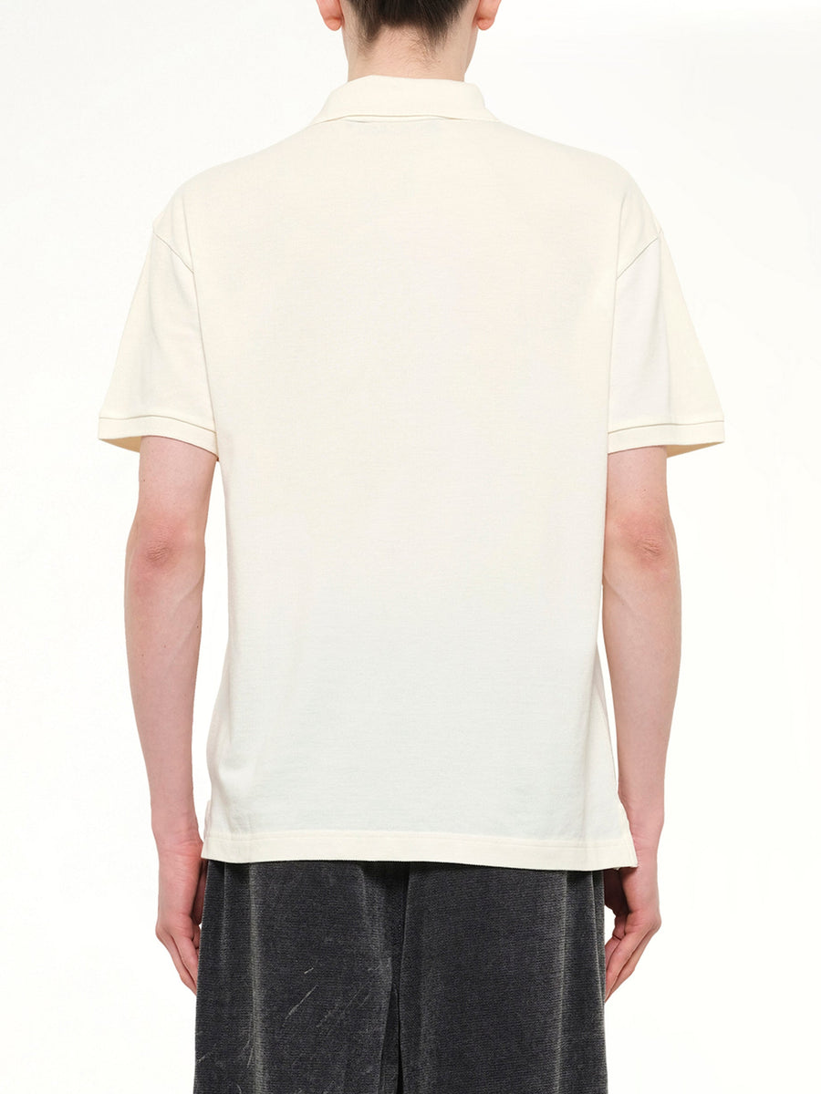 Palm Drift Polo S/S in Off White/Black