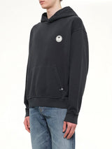 Palm Shadow Loose Hoodie in Black/Off White