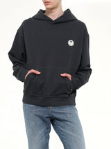 Palm Shadow Loose Hoodie in Black/Off White