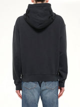Palm Shadow Loose Hoodie in Black/Off White