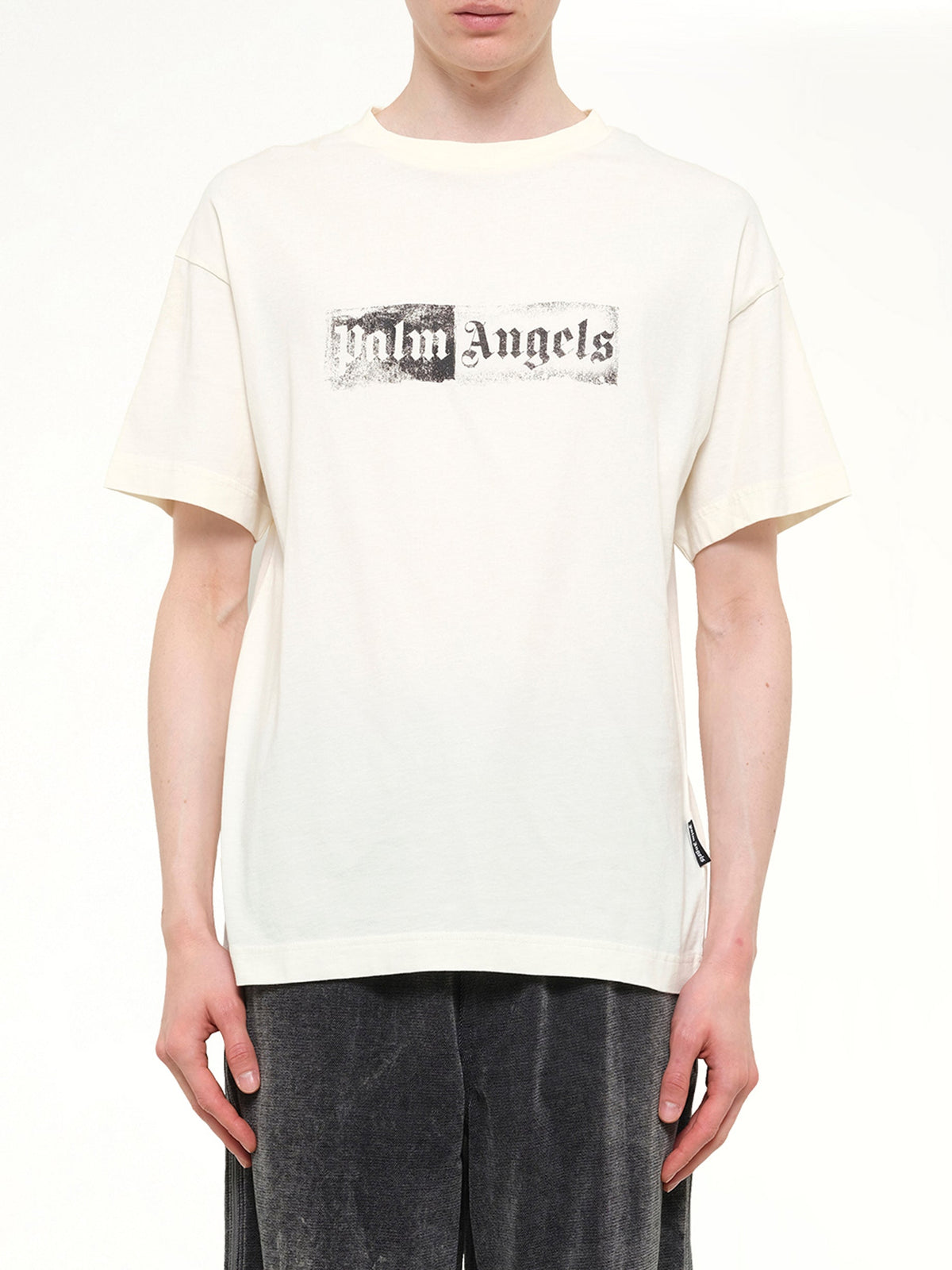 Stamp Logo Regular T-Shirt in Off White/Black