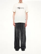 Stamp Logo Regular T-Shirt in Off White/Black