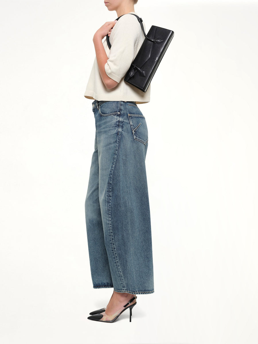 Teckel Flap Medium Bag in Black