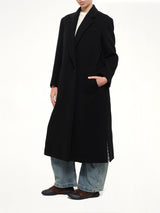 Wool Cashmere Coat in Black