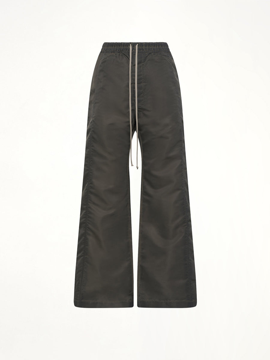 Nylon Wide Pusher Pants in Dark Dust