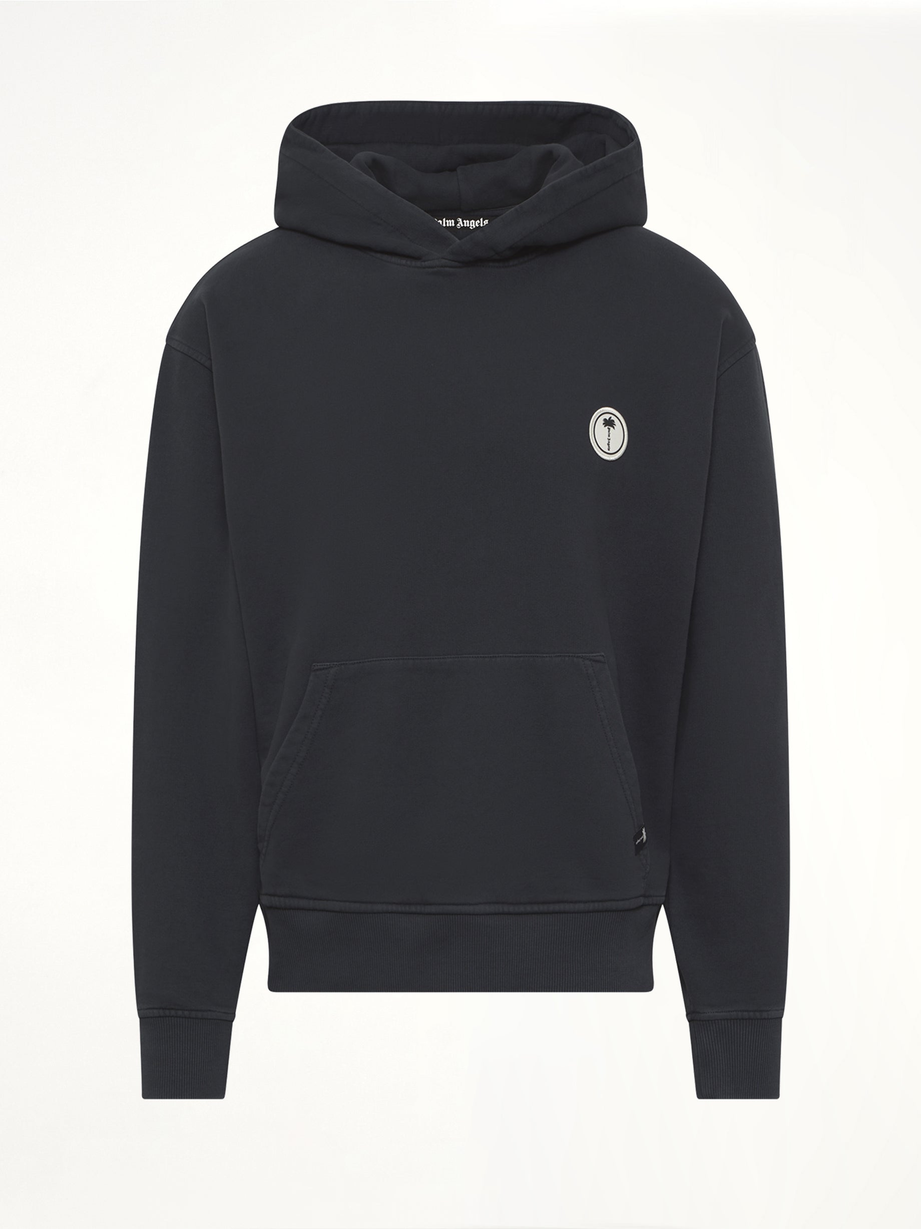 Palm Shadow Loose Hoodie in Black/Off White