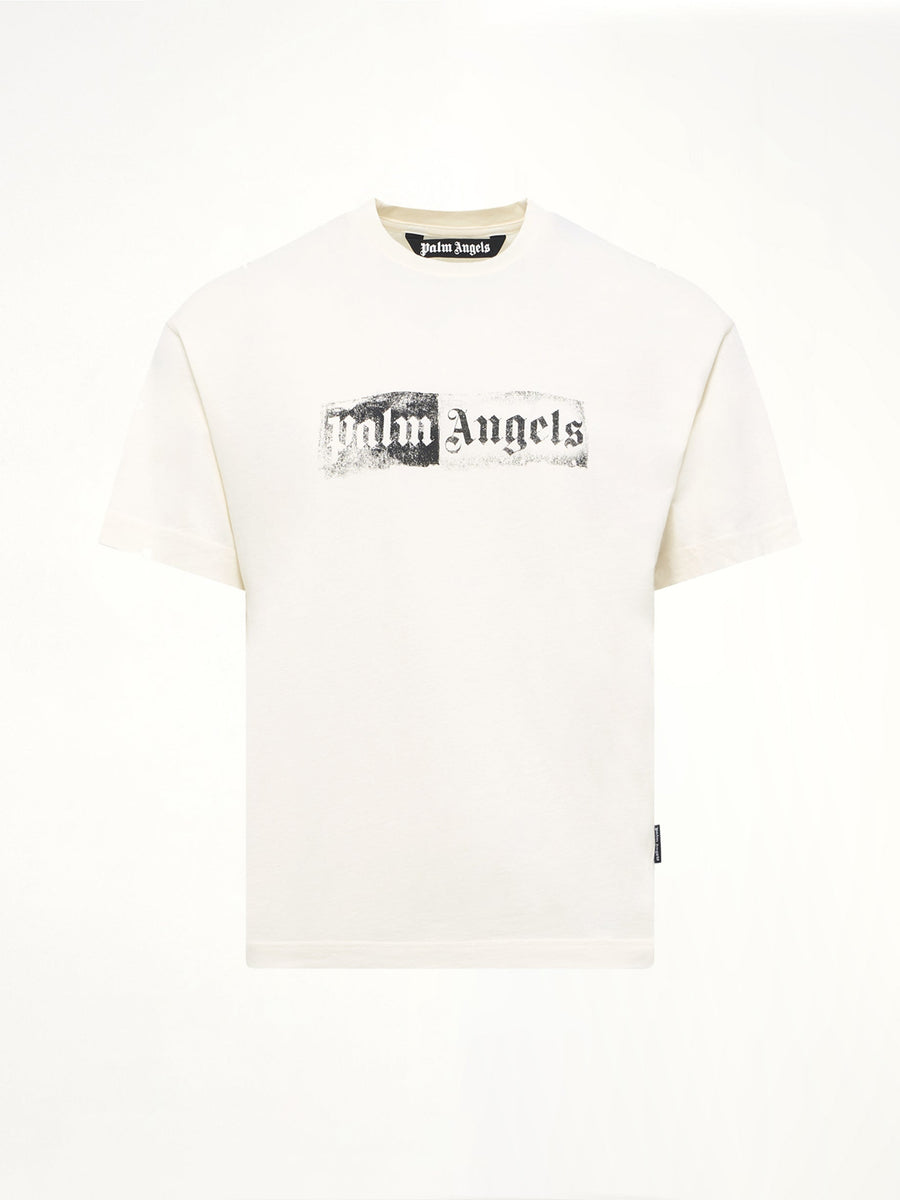 Stamp Logo Regular T-Shirt in Off White/Black