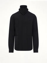 Tower Wool Outershirt in Black