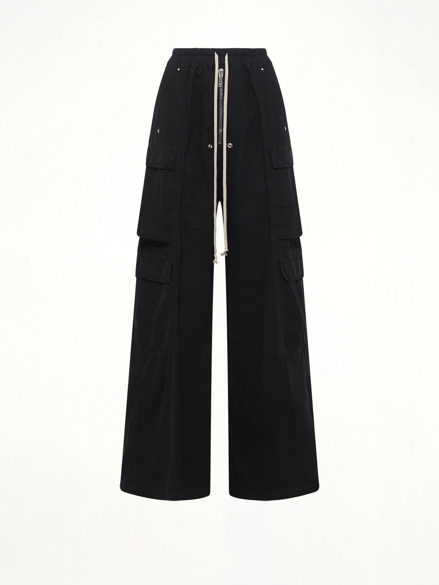 Flannel Double Cargo Jumbo Belas in Black
