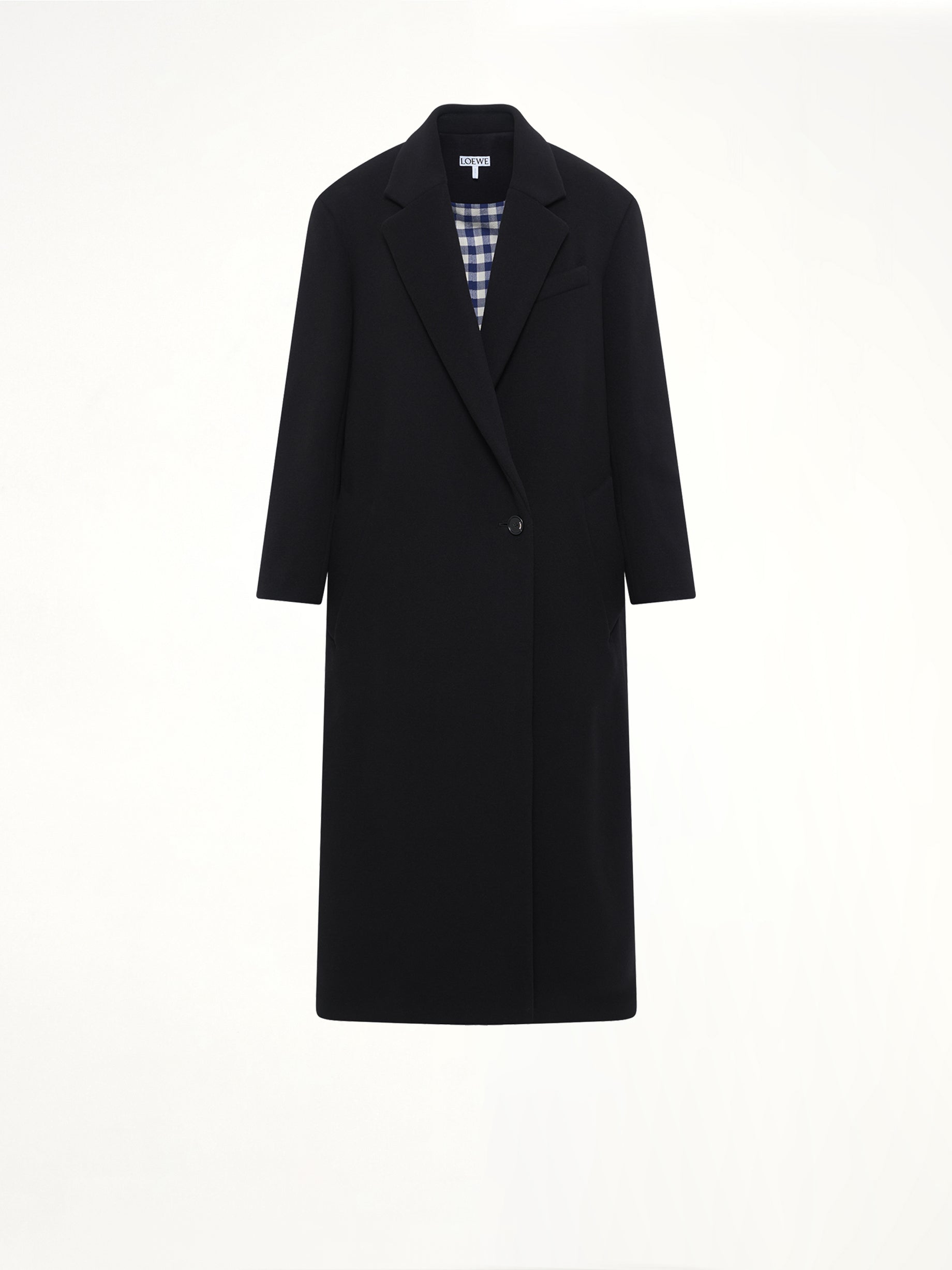 Wool Cashmere Coat in Black