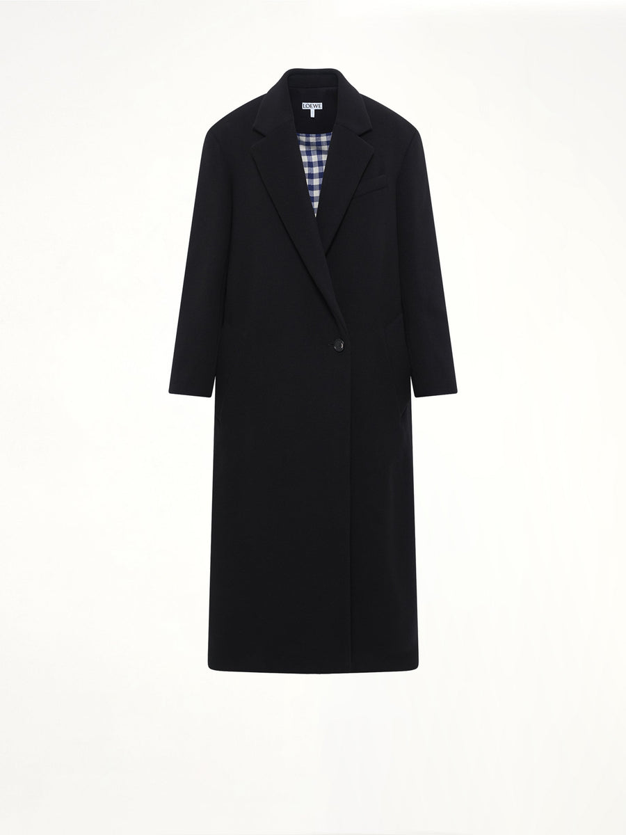 Wool Cashmere Coat in Black