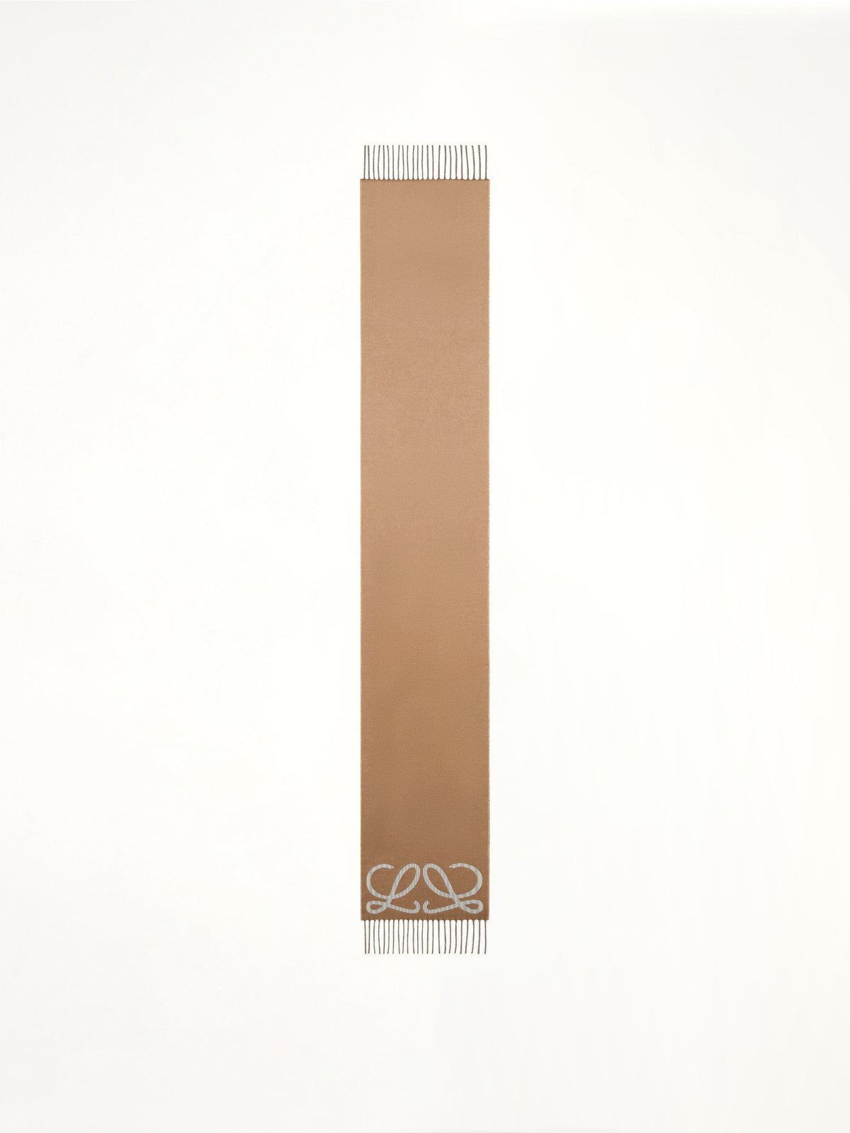 28X180 Cashmere Scarf in Beige/Light Blue