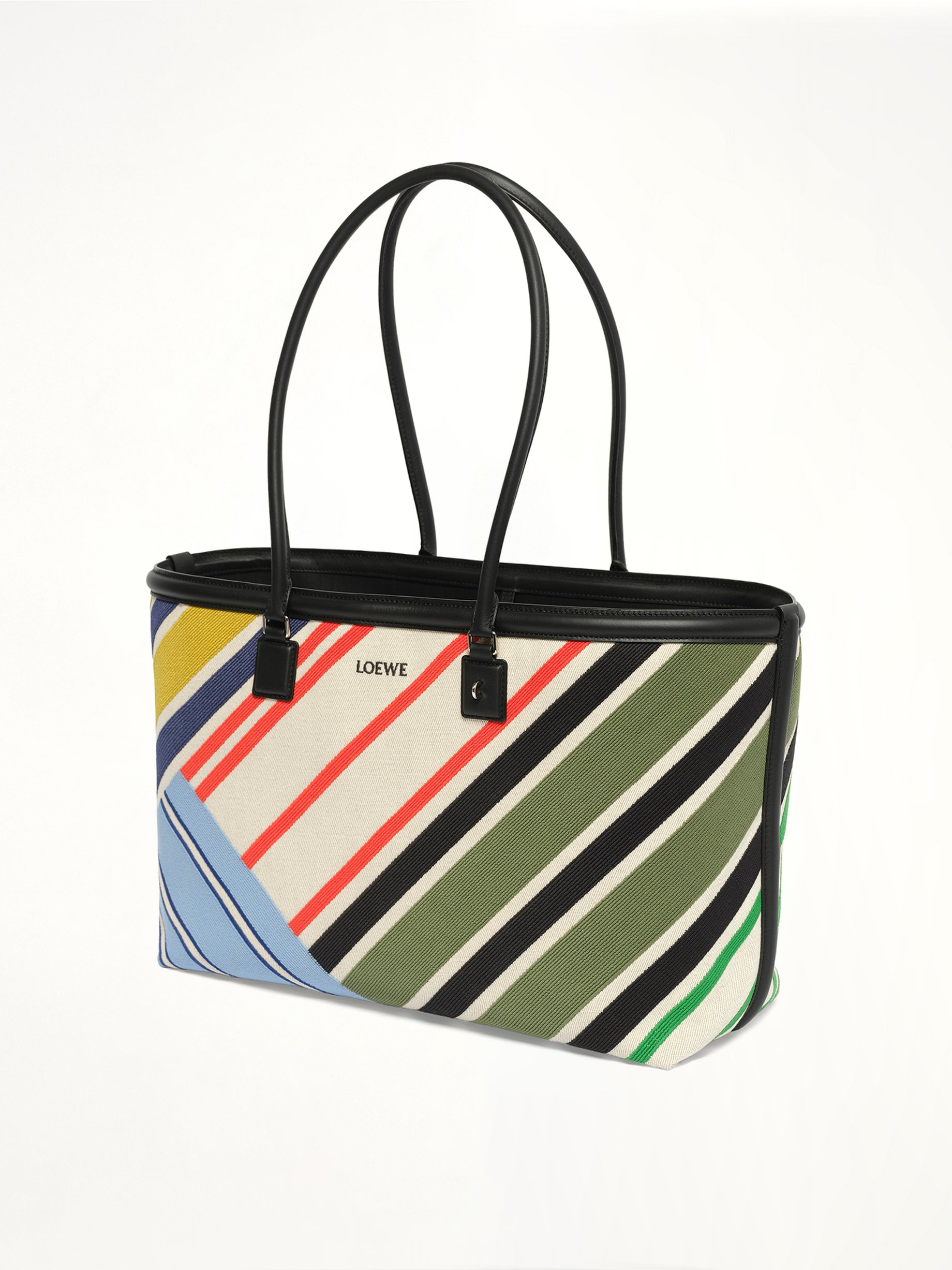 Verano Tote Embroidered Canvas M in Ecru/Multicolor
