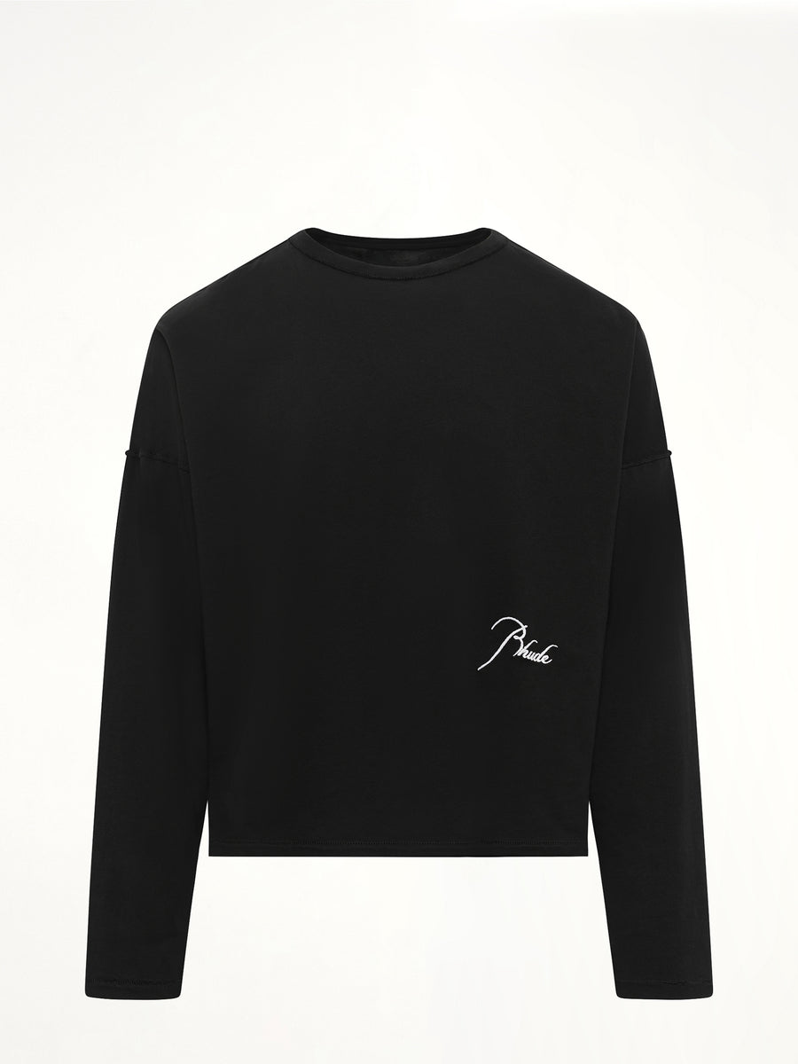 Classique Reverse LS T-Shirt in Black/White