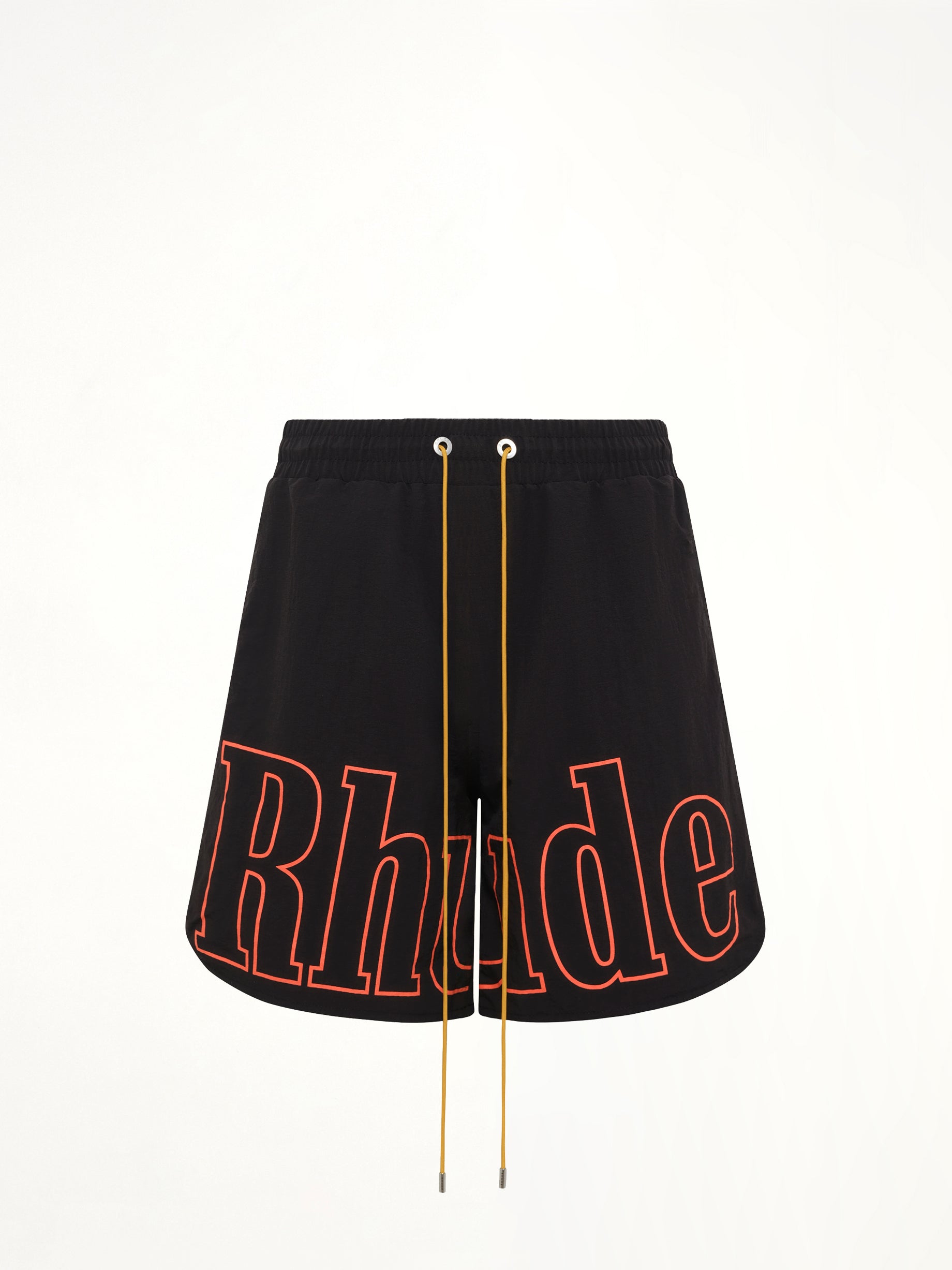 Logo Track Short in Black/Orange