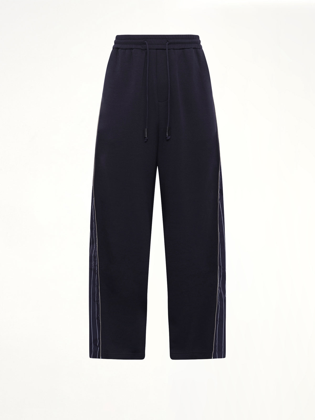 Patchwork Striped Pants in Navy Blue