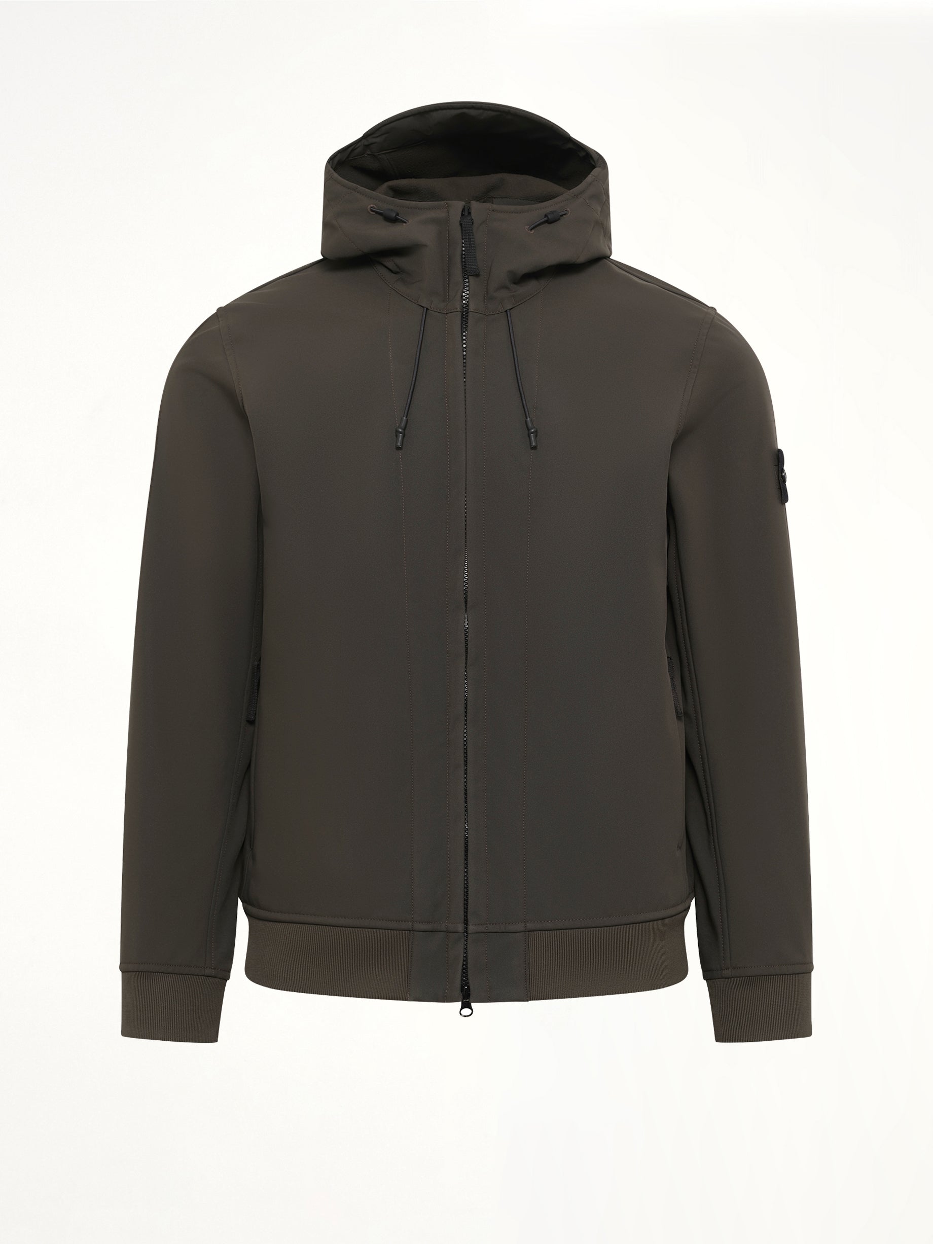 Q100004 Soft Shell Hooded Jacket in Coal Grey