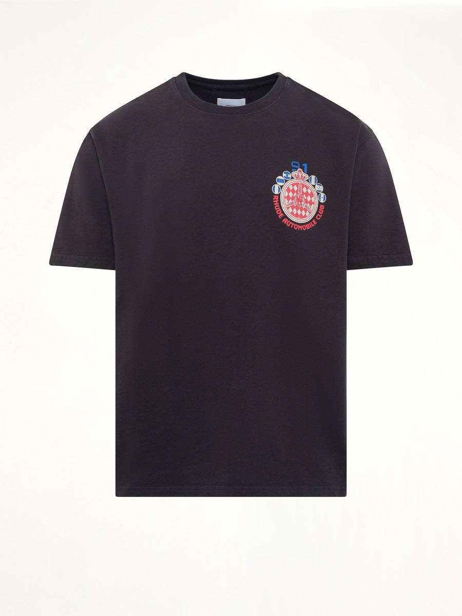 Rhude Automobile Club T-Shirt in Vintage Black