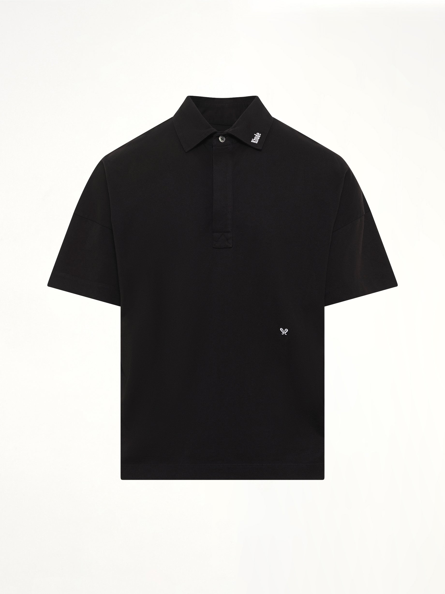 SS Jersey Polo Shirt in Black