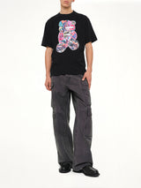 Abstract Bear T-Shirt in Black