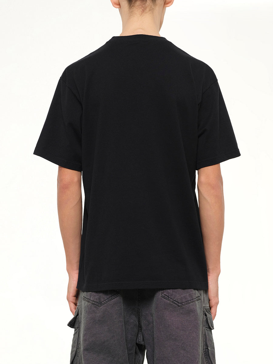 Abstract Bear T-Shirt in Black