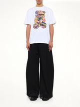 Abstract Bear T-Shirt in White