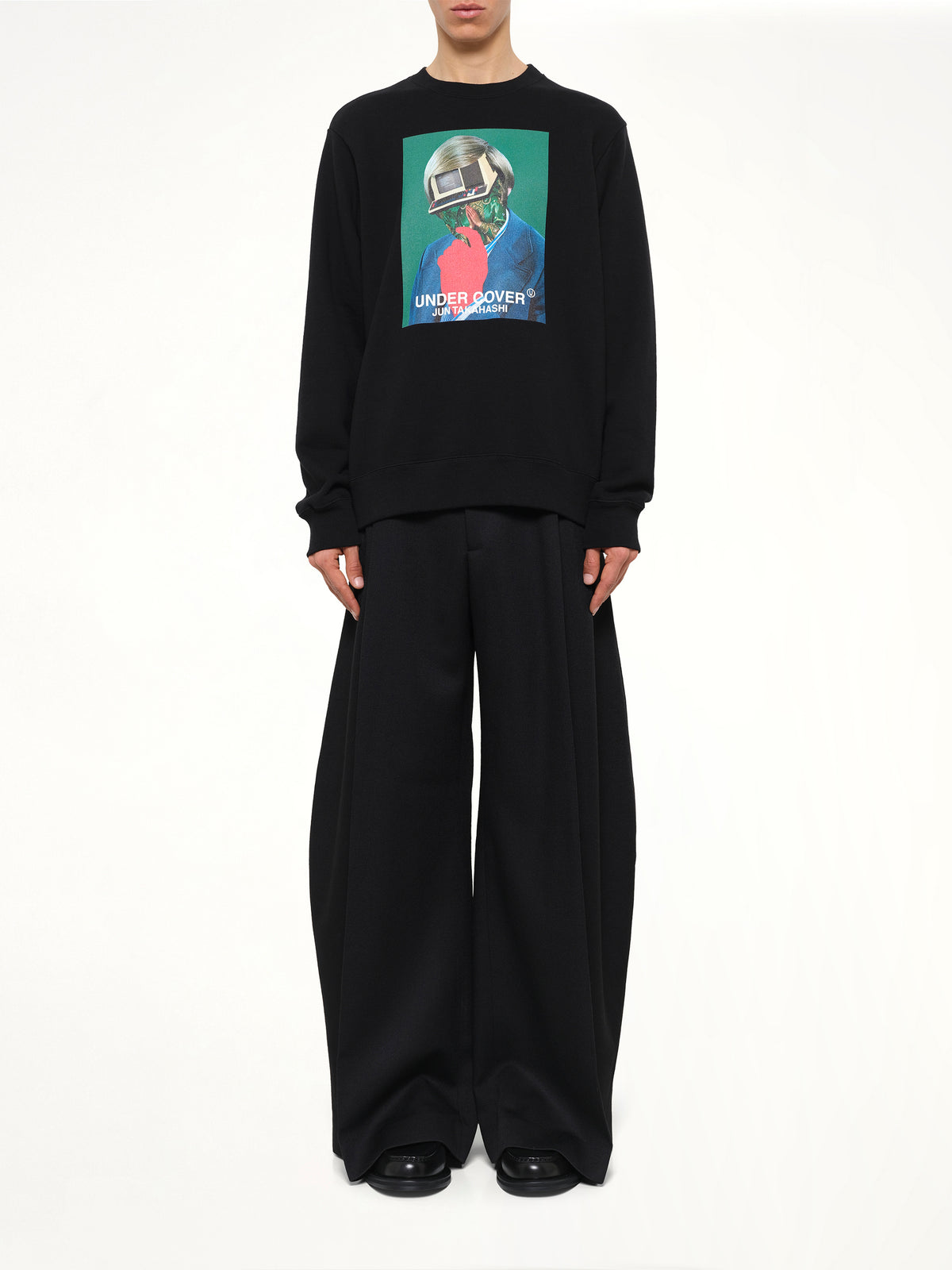 Abstract Sweatshirt in Black