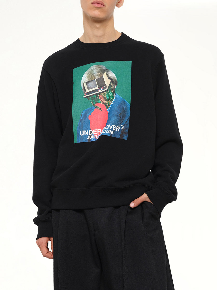 Abstract Sweatshirt in Black