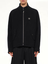 Alpaca Zipped Blouson in Black