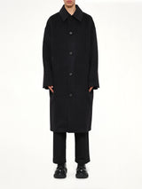 Arcform Wool Coat in Black